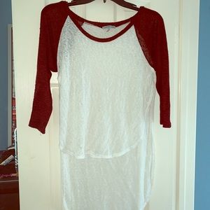 Mesh Baseball High-Low Shirt